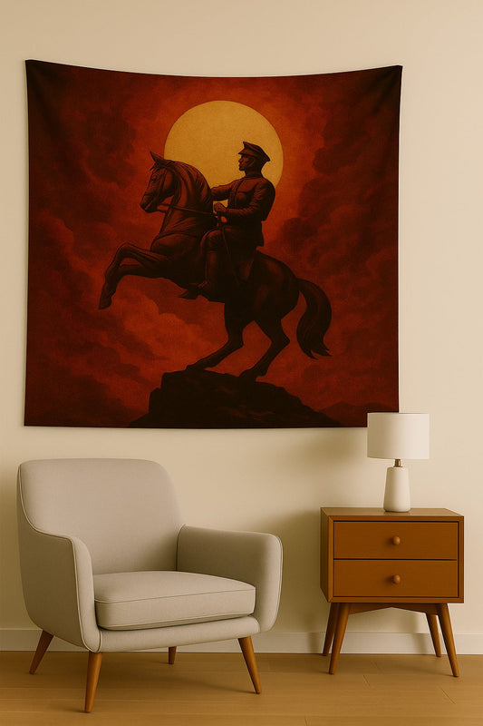 Atatürk Samsuna Çıkışı Temalı Duvar Örtüsü Ev Dekorasyon Duvar Halısı Tapestry