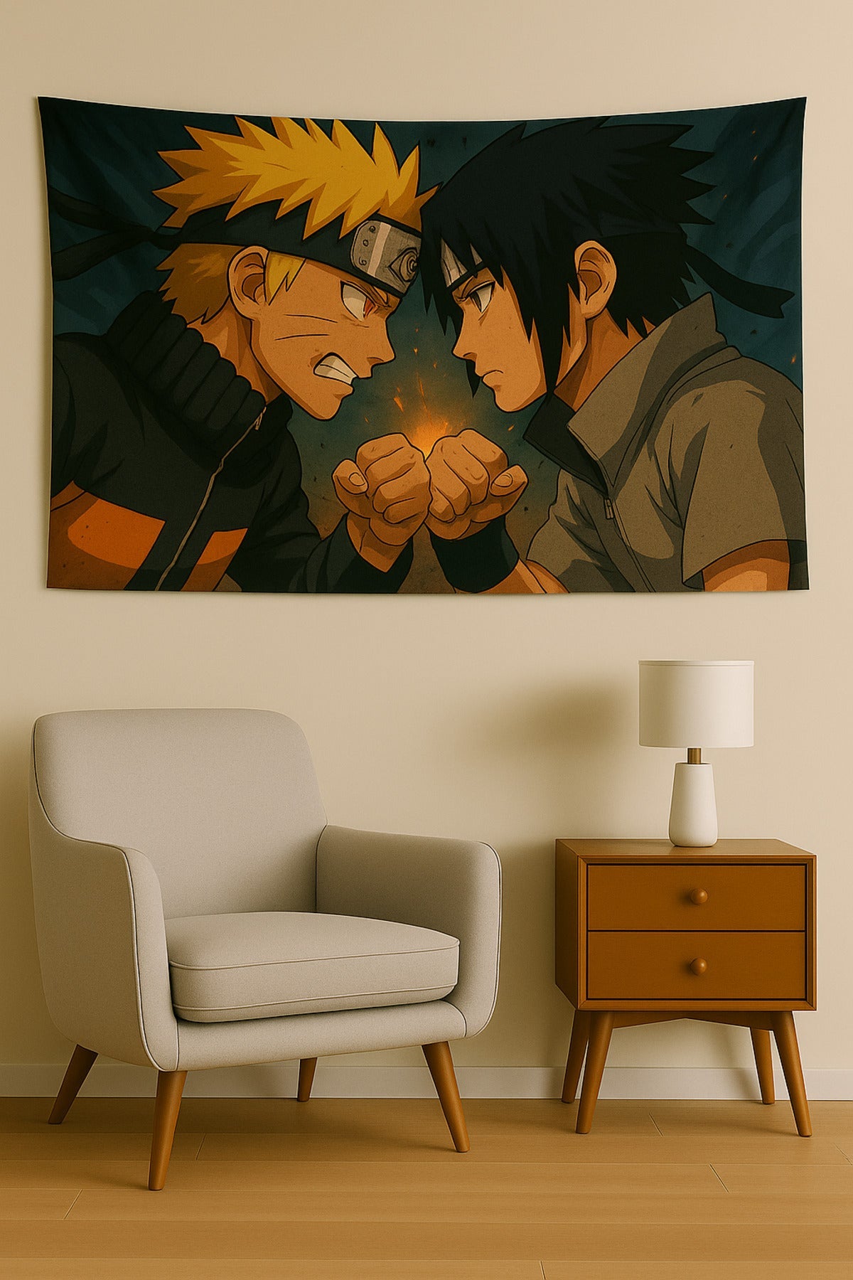 Naruto Temalı Duvar Örtüsü Ev Dekorasyon Duvar Halısı Örtüsü