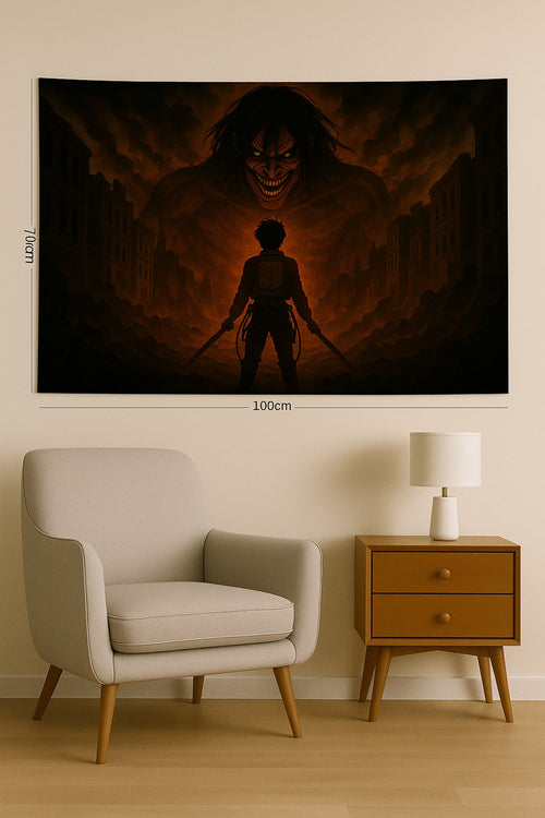 Attack On Titan Temalı Duvar Örtüsü Ev Dekorasyon Duvar Halısı Tapestry