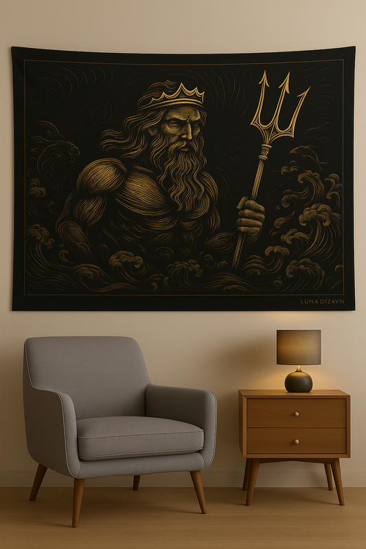 POSEİDON Dekoratif Duvar Örtüsü Halısı 70x100 Cm