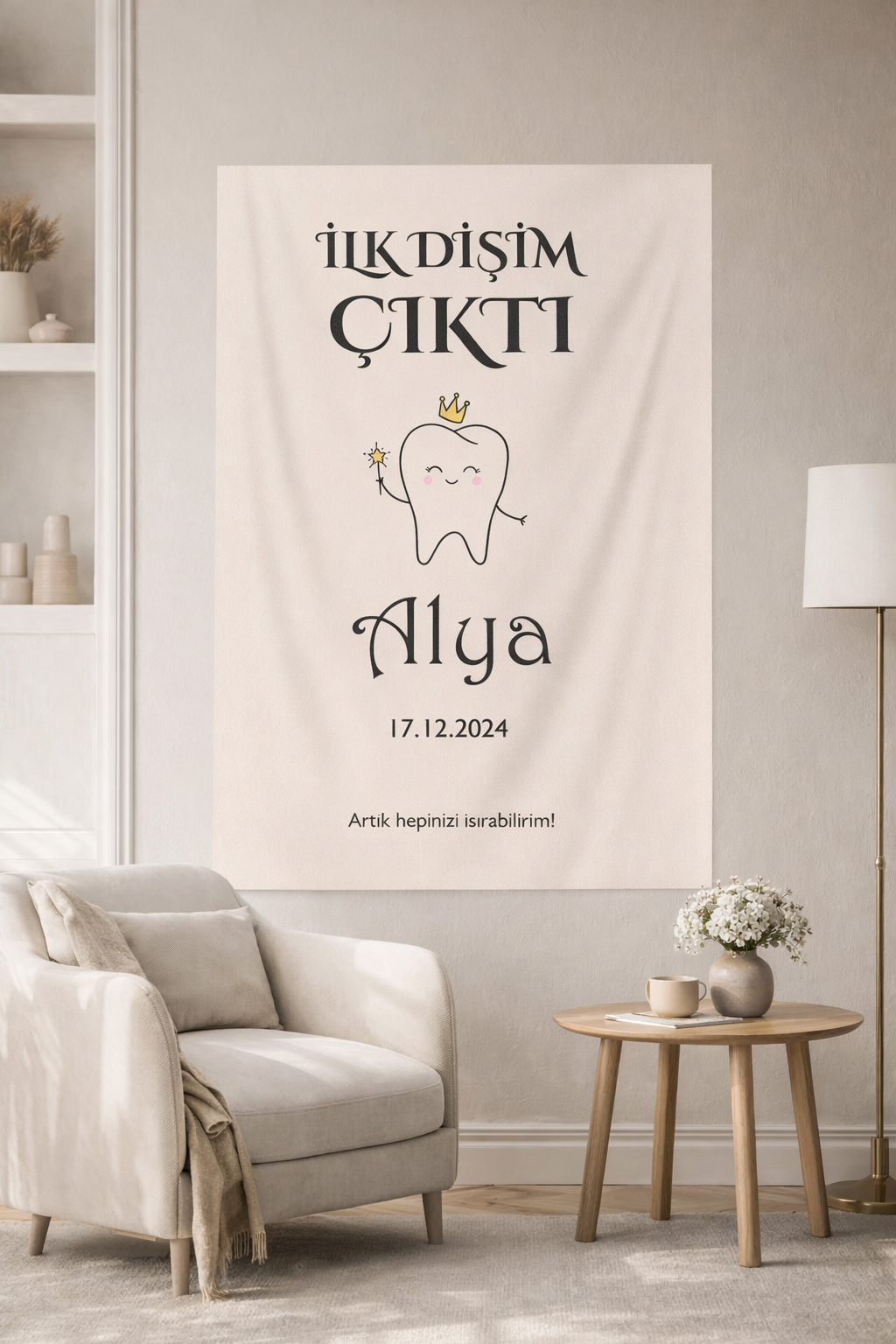 Diş Kutlama Gününe Özel Kişiselleştirilebilir Duvar Örtüsü