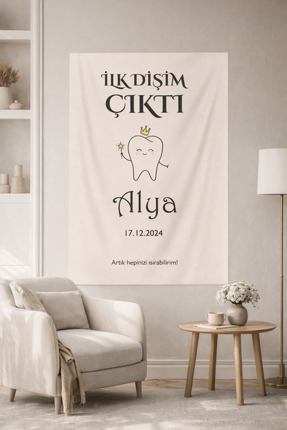 Diş Kutlama Gününe Özel Kişiselleştirilebilir Duvar Örtüsü