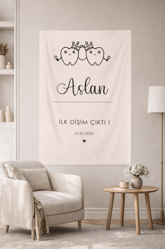 Diş Kutlama Gününe Özel Kişiselleştirilebilir Duvar Örtüsü
