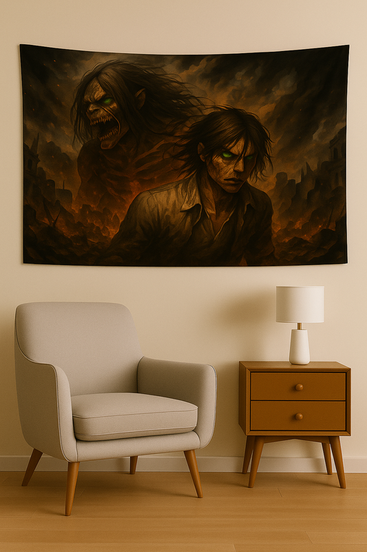 Attack On Titan Temalı Duvar Örtüsü Ev Dekorasyon Duvar Halısı Tapestry