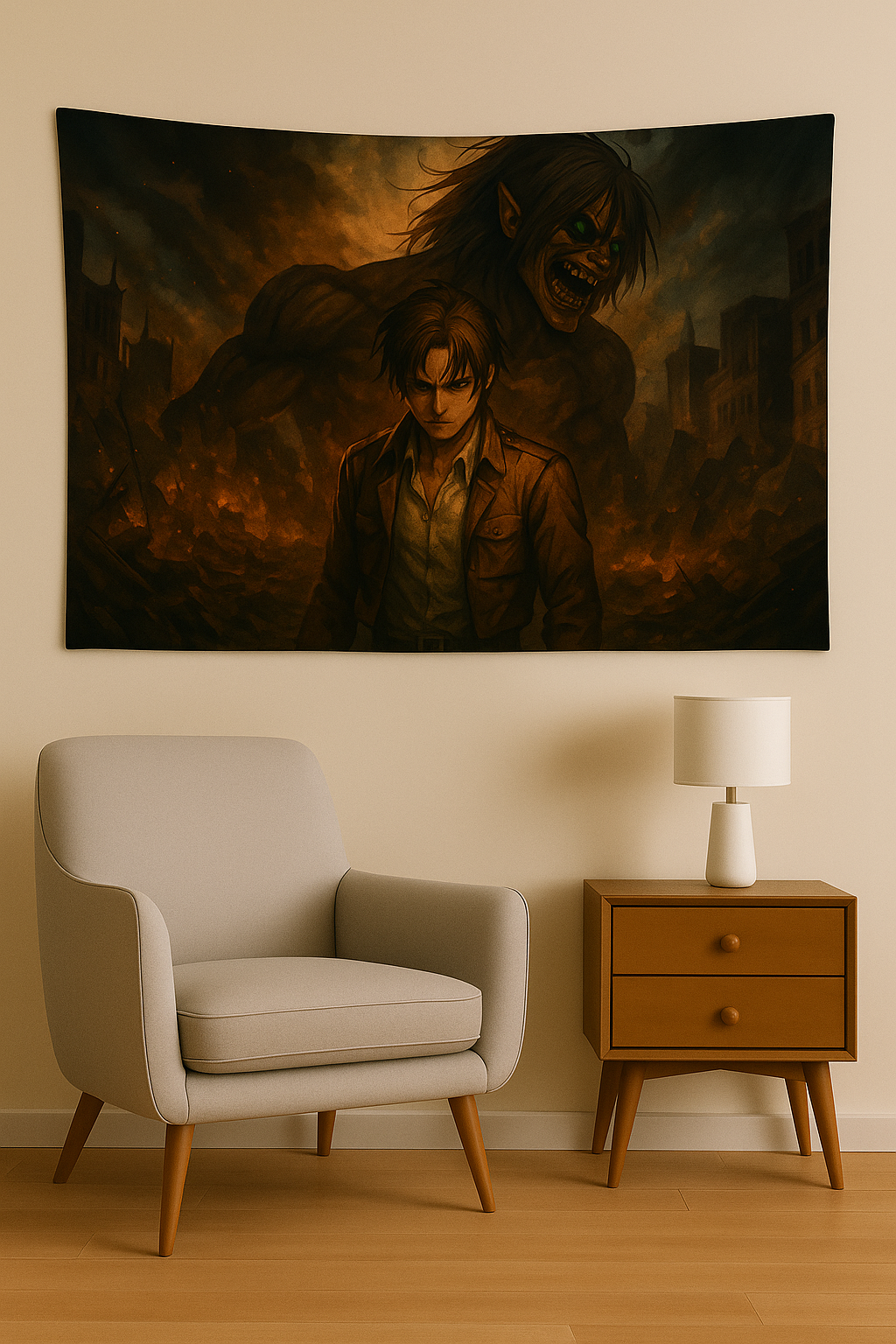 Attack On Titan Temalı Duvar Örtüsü Ev Dekorasyon Duvar Halısı Tapestry