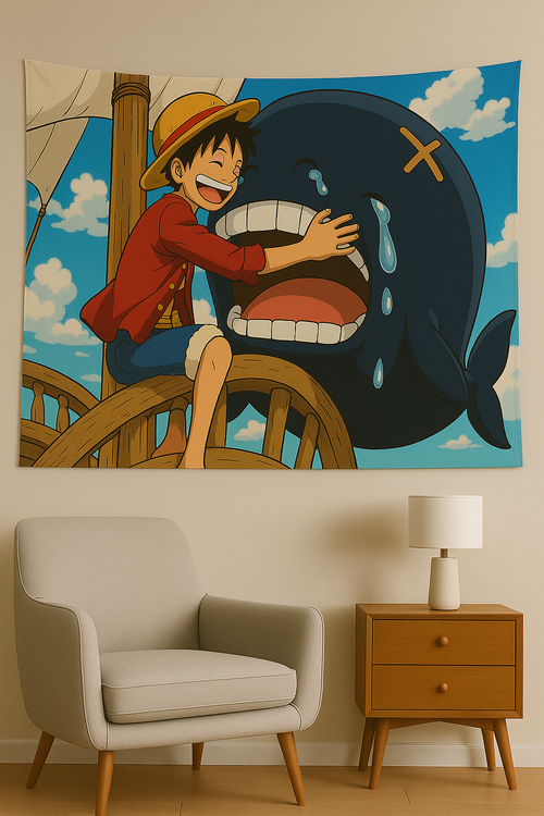 Monkey D Luffy Temalı Duvar Örtüsü Ev Dekorasyon Duvar Halısı Tapestry