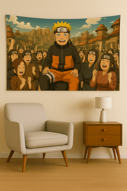 Naruto Temalı Duvar Örtüsü Ev Dekorasyon Duvar Halısı Örtüsü