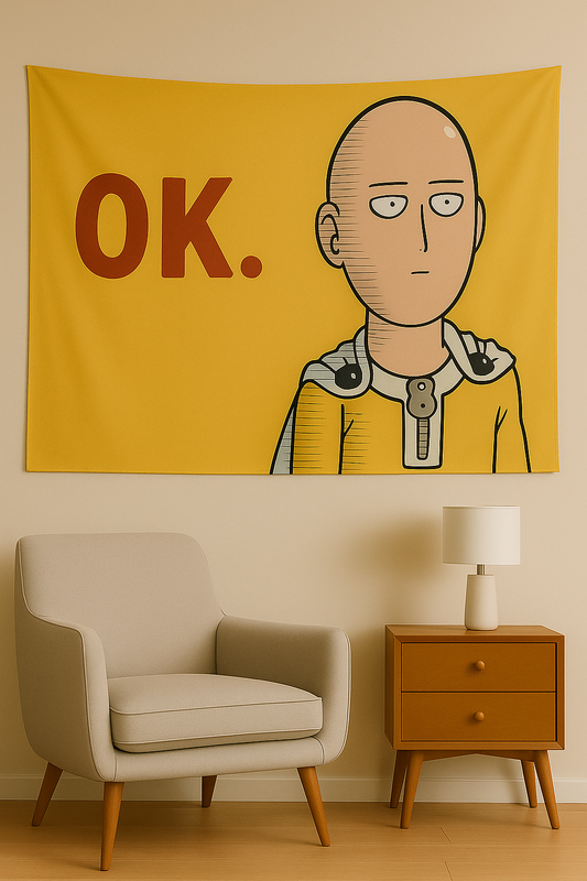 One Punch Man Temalı Duvar Örtüsü Ev Dekorasyon Duvar Halısı Tapestry