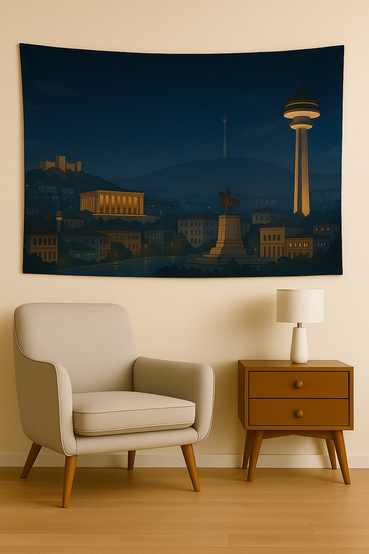 ANKARA Temalı Duvar Örtüsü Ev Dekorasyon Duvar Halısı Tapestry