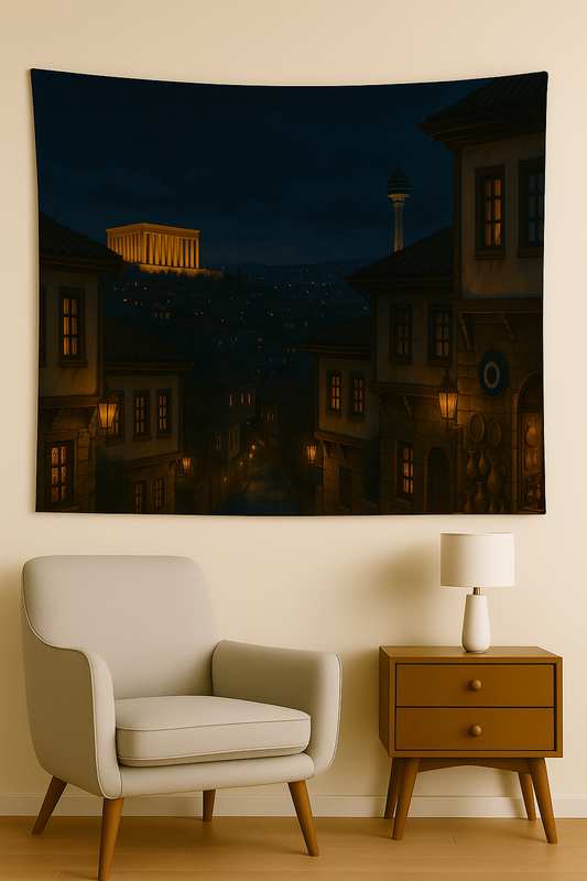 ANITKABİR Temalı Duvar Örtüsü Ev Dekorasyon Duvar Halısı Tapestry
