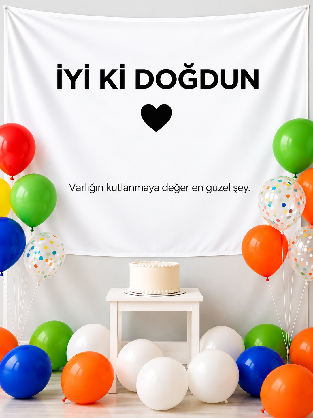 Kişiye Özel Doğum Günü Flaması Örtüsü Ev Dekorasyon Tapestry