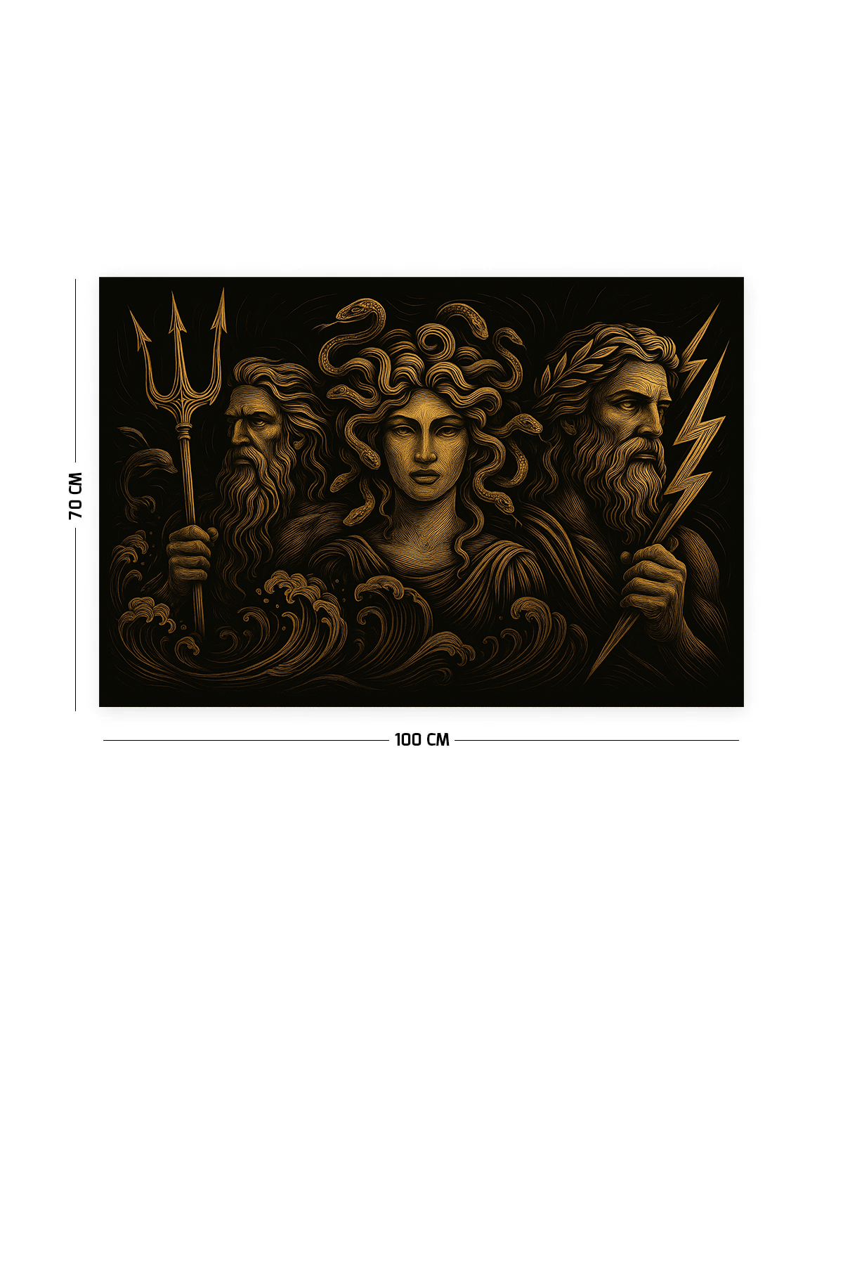 MİTOLOJİK TANRIÇARLAR Dekoratif Duvar Örtüsü Halısı 70x100 Cm