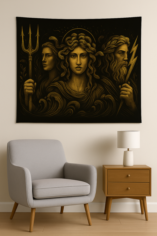 MİTOLOJİK TANRIÇARLAR Dekoratif Duvar Örtüsü Halısı 70x100 Cm