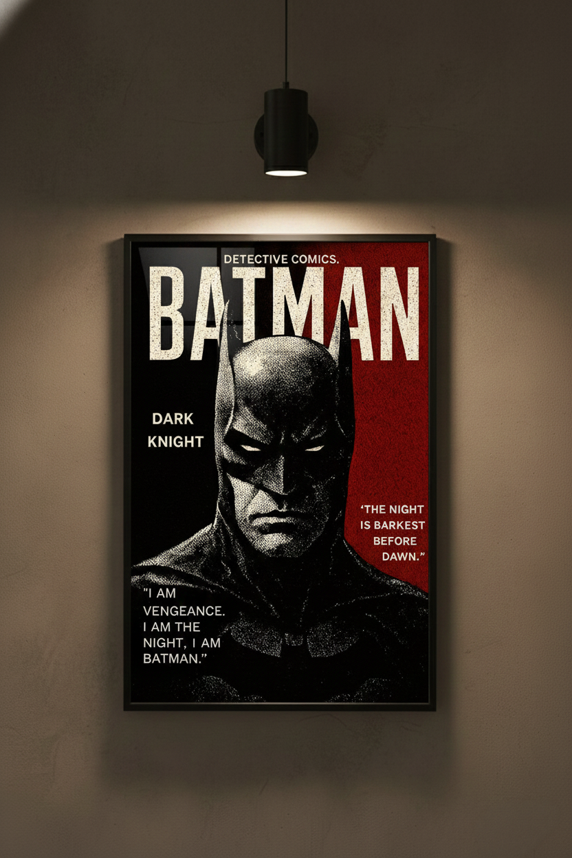 "BATMAN " Baskılı Metal Poster, Hediyelik Metal Tablo 30x40 cm