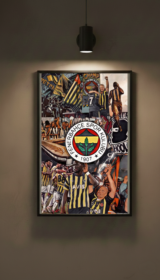 "FENERBAHÇE " Baskılı Metal Poster, Hediyelik Metal Tablo 30x40 cm
