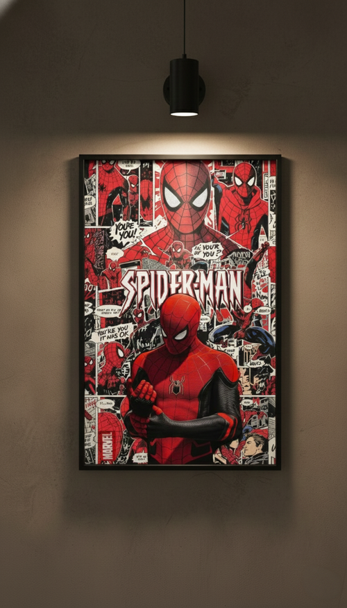 "Örümcek Adam " Baskılı Metal Poster, Hediyelik Metal Tablo 30x40 cm